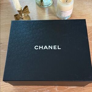 CHANEL Black and White Logo Gift Box